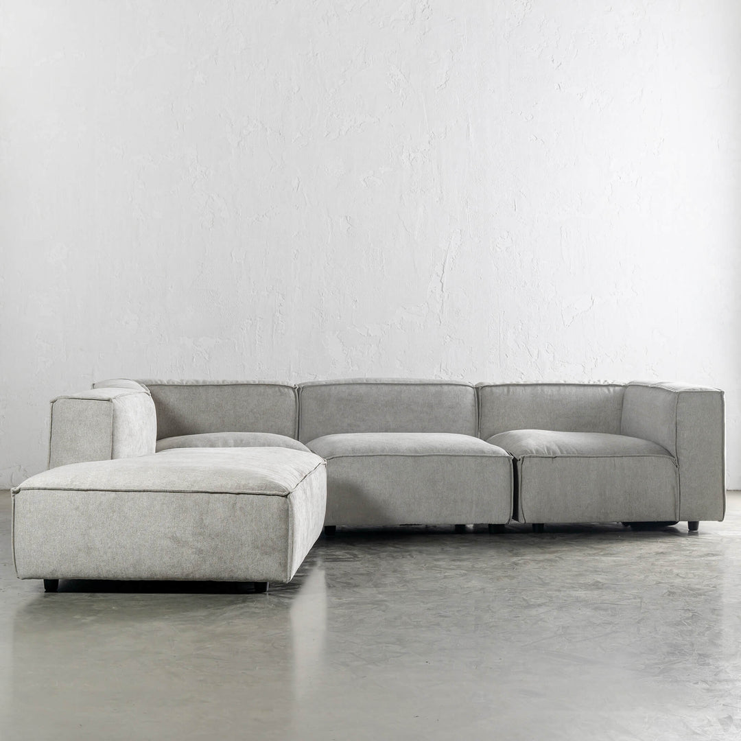 COBURG MODULAR CHAISE LOUNGE SOFA UNSTYLED  |  FLAGSTONE ASH