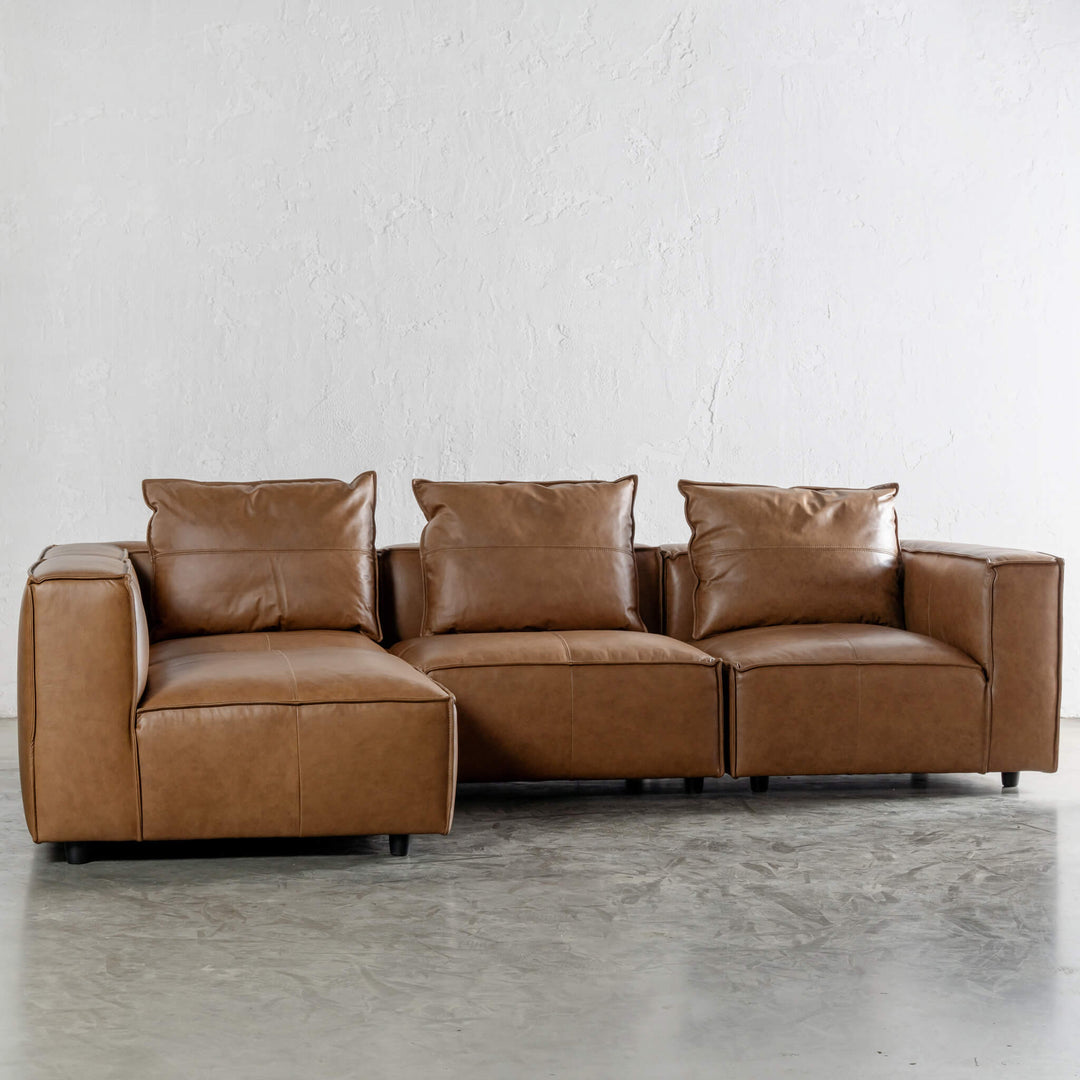 COBURG MODULAR SOFA WITH INCLUDED CUSHIONS  |  DAKOTA SADDLE TAN