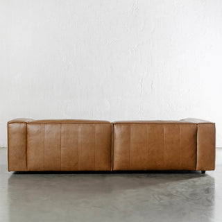 COBURG 4 SEATER SOFA BACK VIEW  |  DAKOTA SADDLE TAN