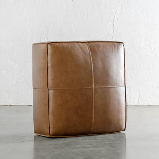 COBURG OTTOMAN  |  DAKOTA SADDLE TAN