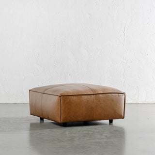 COBURG OTTOMAN  |  DAKOTA SADDLE TAN