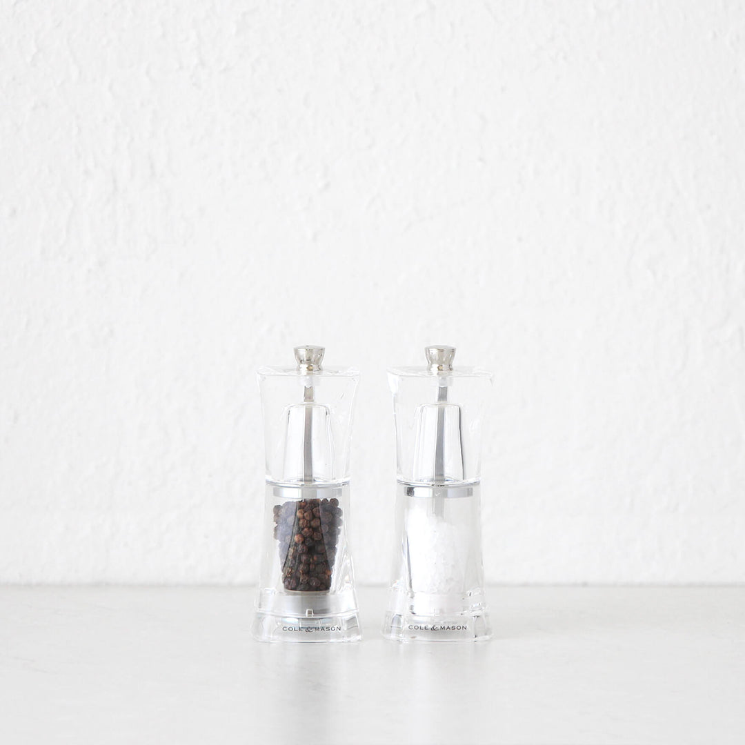 COLE & MASON  |  CRYSTAL GIFT SET PRECISION SALT + PEPPER GRINDER SET