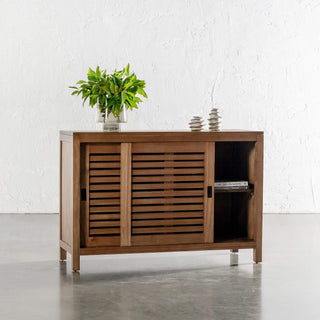 CONRAD 2 DOOR SLATTED CONSOLE  |  NATURAL GRAIN