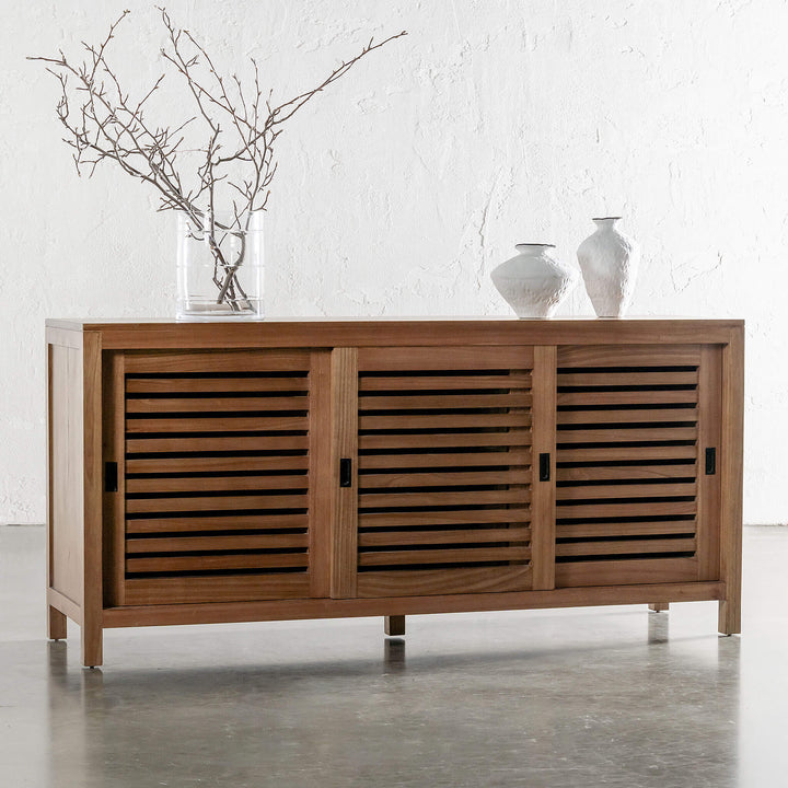 CONRAD 3 DOOR SLATTED CONSOLE  |  NATURAL GRAIN
