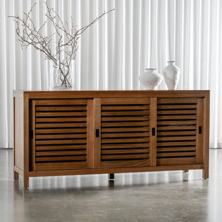 CONRAD 3 DOOR SLATTED CONSOLE  |  NATURAL GRAIN