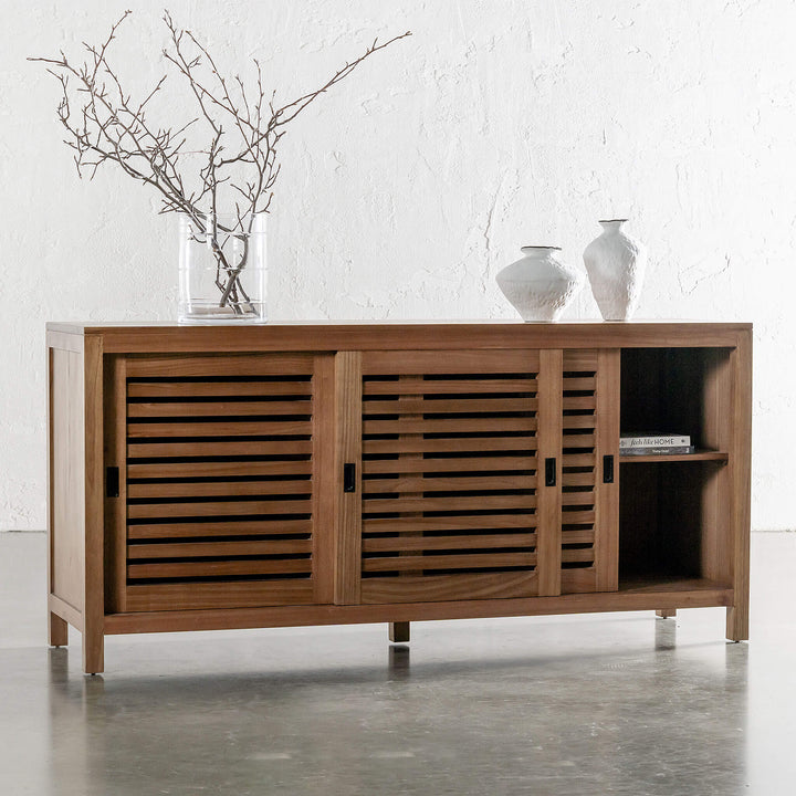 CONRAD 3 DOOR SLATTED CONSOLE  |  NATURAL GRAIN