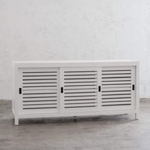CONRAD 3 DOOR SLATTED CONSOLE UNSTYLED  |  WHITE GRAIN