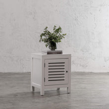 CONRAD SLATTED BED SIDE TABLE   |  WHITE GRAIN  |  LHS