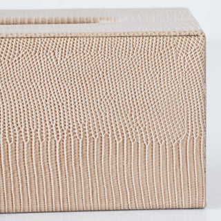 CONRAD SNAKE RECTANGLE TISSUE BOX  |  LIGHT CEDAR