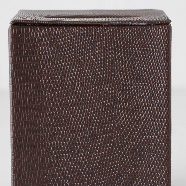 CONRAD SNAKE  |  SQUARE TISSUE BOX COVER BUNDLE X2  |  COGNAC BROWN