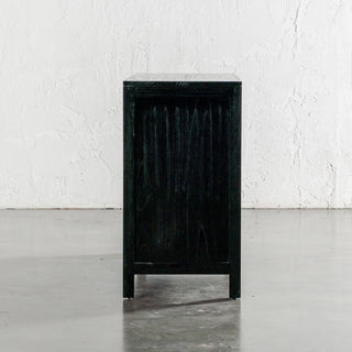 CONRAD 2 + 3 DOOR SLATTED CONSOLE  |  BLACK GRAIN | END