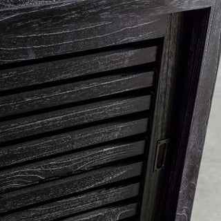 CONRAD 2 + 3 DOOR SLATTED CONSOLE  |  BLACK GRAIN