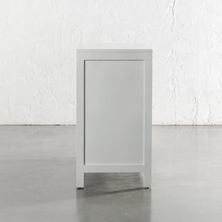 CONRAD 2 + 3 DOOR SLATTED CONSOLE  |  WHITE GRAIN | END