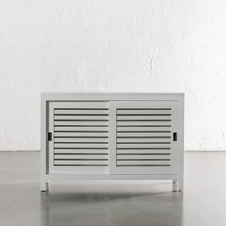 CONRAD 2 DOOR SLATTED CONSOLE  |  WHITE GRAIN