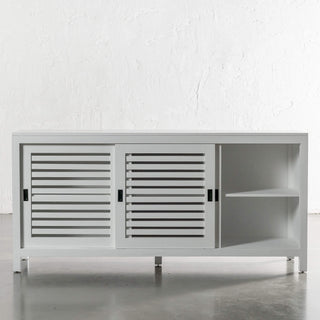 CONRAD 3 DOOR SLATTED CONSOLE  |  WHITE GRAIN