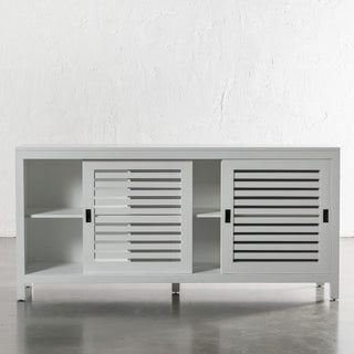 CONRAD 3 DOOR SLATTED CONSOLE  |  WHITE GRAIN