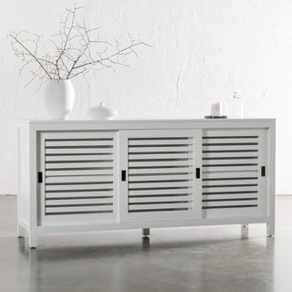 CONRAD 3 DOOR SLATTED CONSOLE  |  WHITE GRAIN