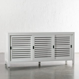 CONRAD 3 DOOR SLATTED CONSOLE  |  WHITE GRAIN