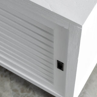CONRAD 3 DOOR SLATTED ENTERTAINMENT UNIT  |  WHITE GRAIN