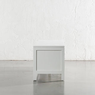 CONRAD 3 DOOR SLATTED ENTERTAINMENT UNIT  |  WHITE GRAIN