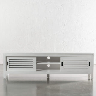 CONRAD 3 DOOR SLATTED ENTERTAINMENT UNIT  |  WHITE GRAIN