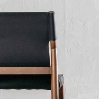 COSTANO VEGAN LEATHER DINING CHAIR  |  NOIR BLACK