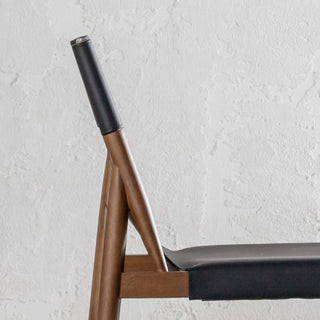 COSTANO VEGAN LEATHER DINING CHAIR  |  NOIR BLACK