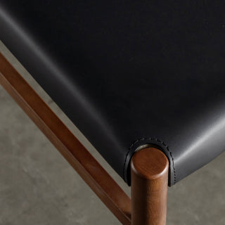 COSTANO VEGAN LEATHER DINING CHAIR  |  NOIR BLACK