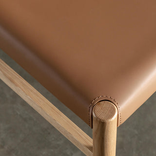 COSTANO VEGAN LEATHER DINING CHAIR  |  SADDLE TAN