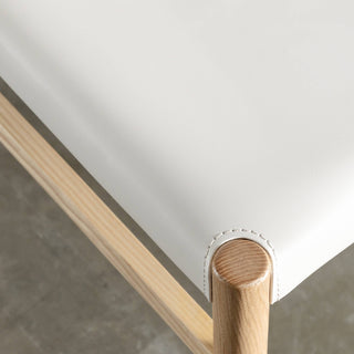 COSTANO VEGAN LEATHER DINING CHAIR  | LIMED WHITE