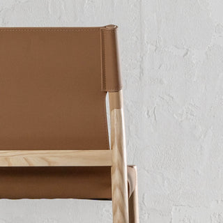 COSTANO VEGAN LEATHER DINING CHAIR  |  SADDLE TAN