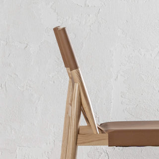 COSTANO VEGAN LEATHER DINING CHAIR  |  SADDLE TAN