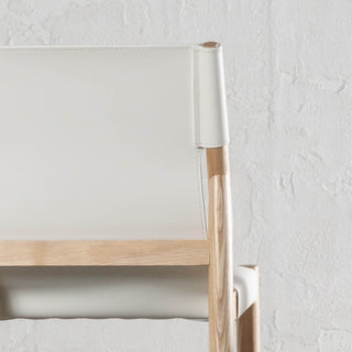 COSTANO VEGAN LEATHER DINING CHAIR  | LIMED WHITE