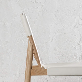 COSTANO VEGAN LEATHER DINING CHAIR  | LIMED WHITE