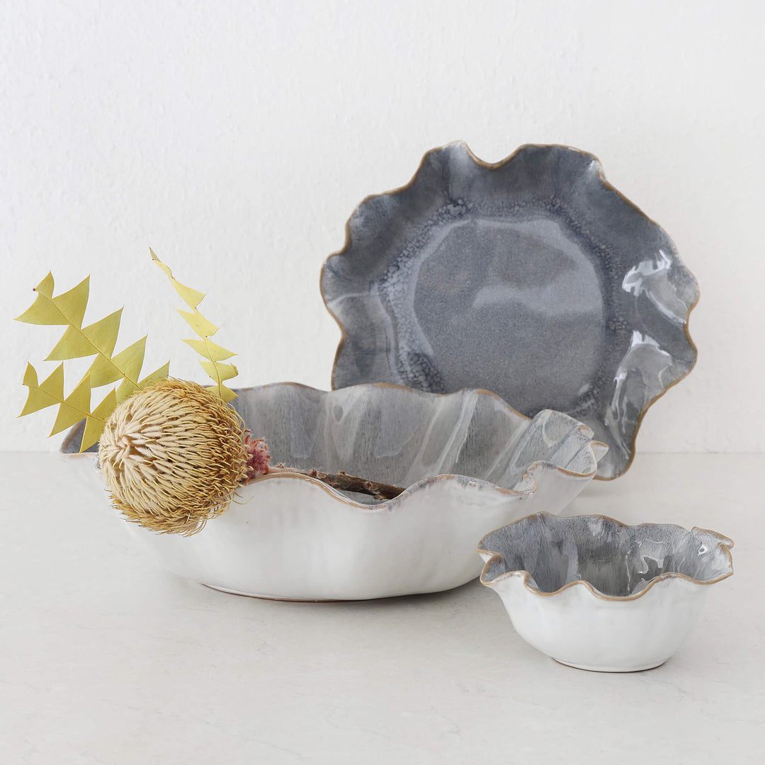 Costera Ceramic Bowl Collection  |  Storm Blue