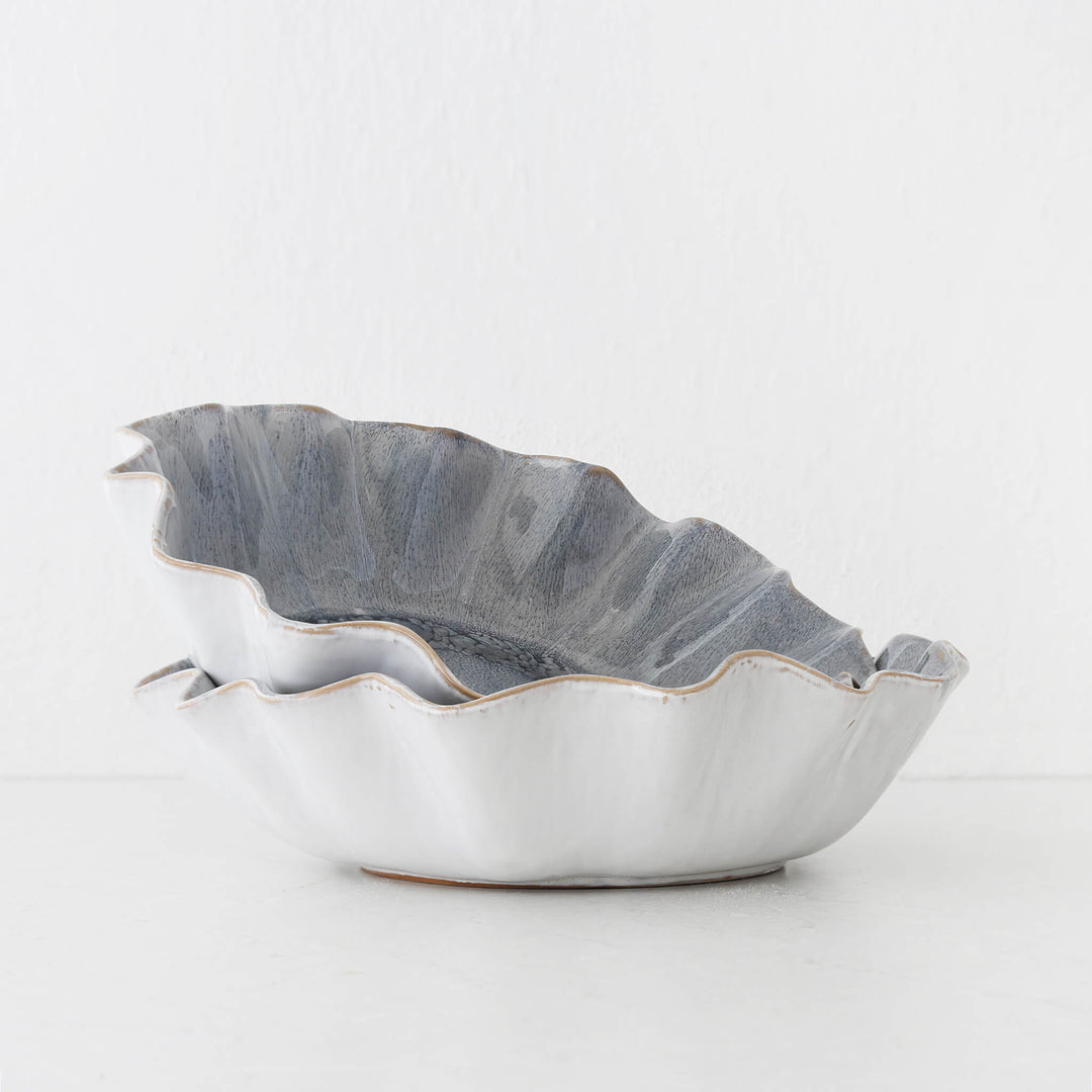 COSTERA CERAMIC BOWL BUNDLE X2  |  LARGE 35CM  |  STORM BLUE
