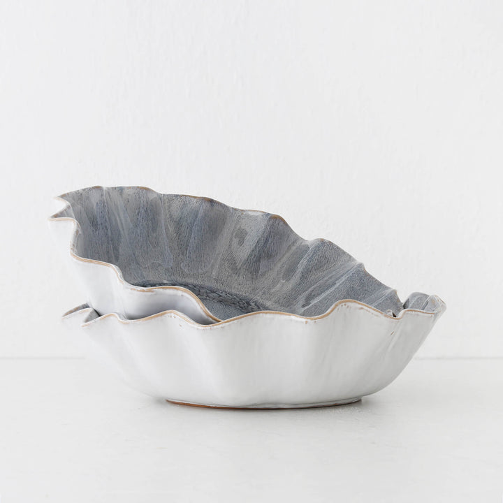 COSTERA CERAMIC BOWL BUNDLE X2  |  LARGE 35CM  |  STORM BLUE