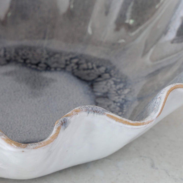 Costera Ceramic Bowl  |  Large 35Cm  |  Storm Blue