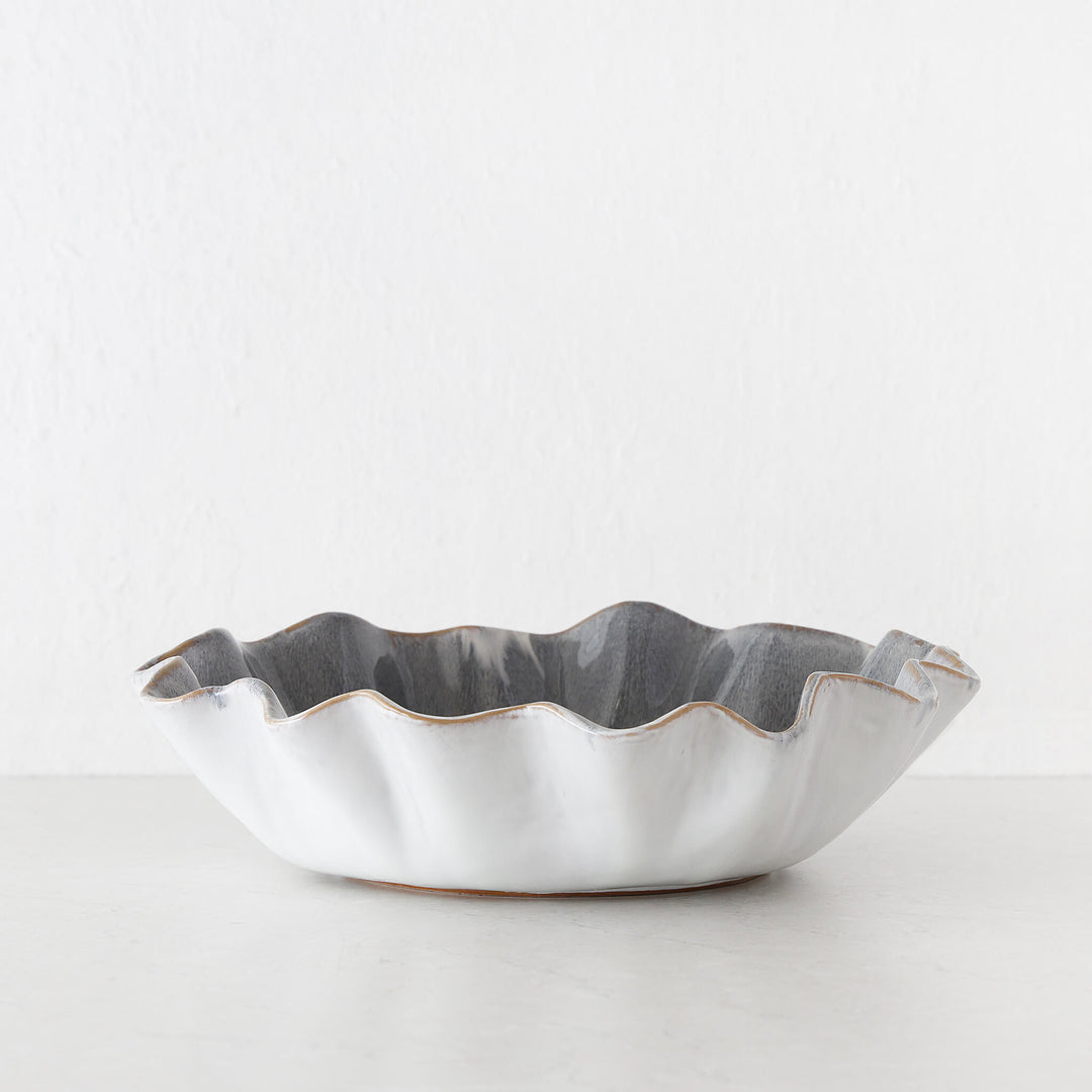Costera Ceramic Bowl  |  Large 35Cm  |  Storm Blue