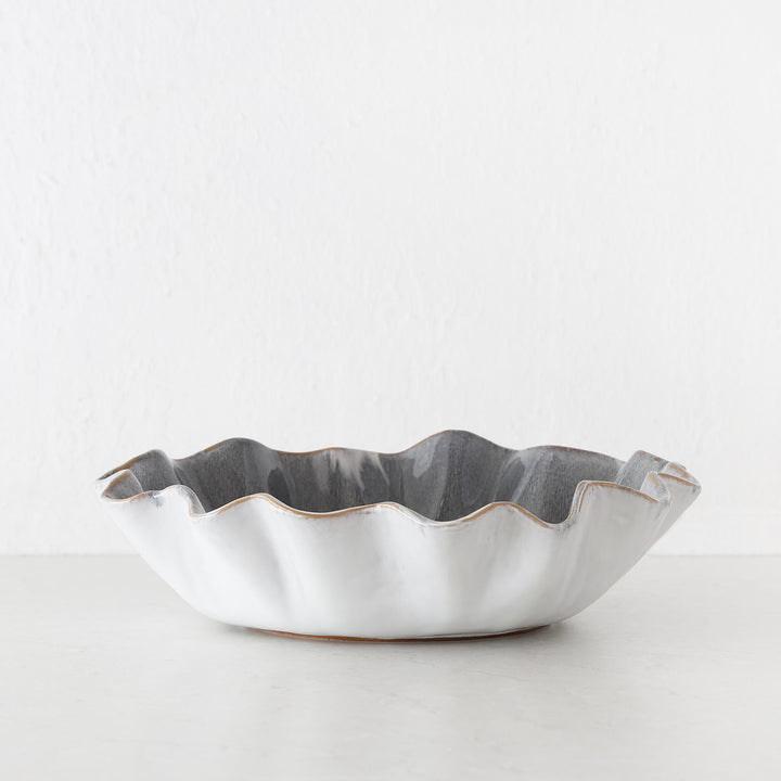 Costera Ceramic Bowl  |  Large 35Cm  |  Storm Blue