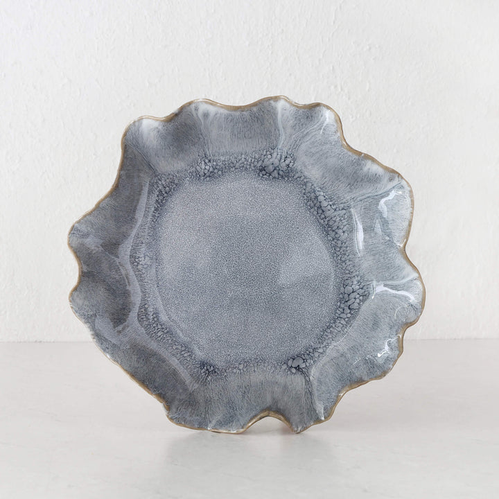 Costera Ceramic Bowl  |  Large 35Cm  |  Storm Blue