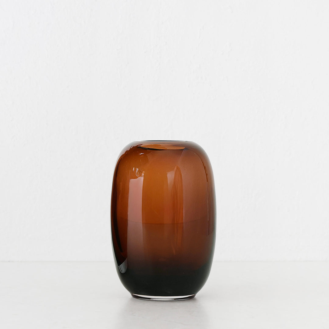 COTT VASE |  19CM  |  RUST CLAY GLASS
