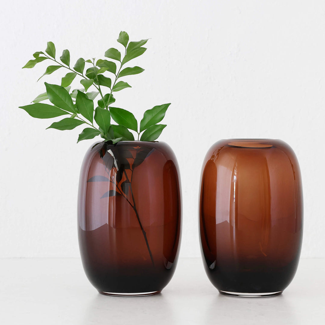 COTT VASE BUNDLE X2  |  RUST CLAY GLASS