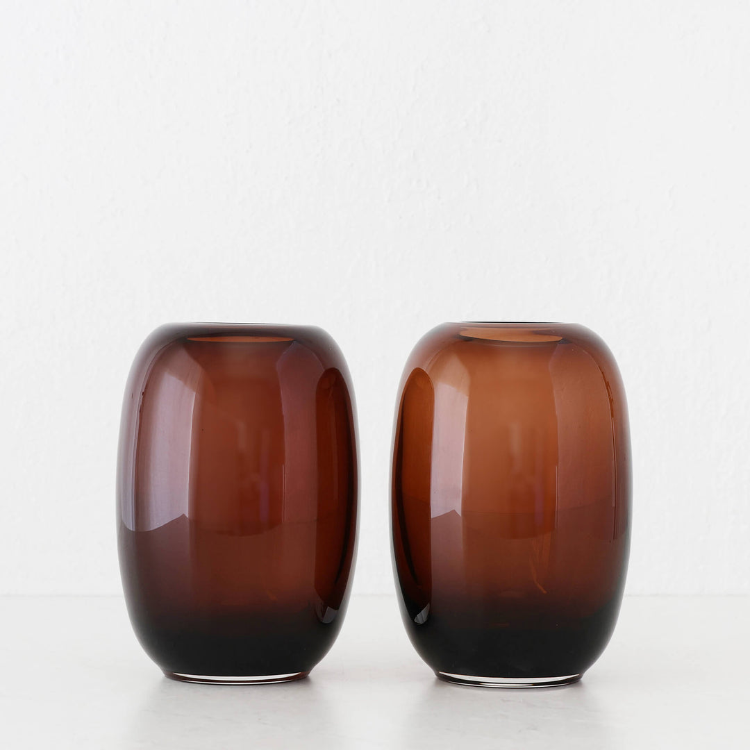 COTT VASE BUNDLE X2  |  RUST CLAY GLASS
