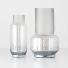 CYLINDER GLASS VASE BUNDLE X2 | MEDIUM + LARGE | GREY
