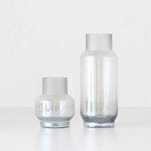 CYLINDER GLASS VASE BUNDLE X2 | SMALL + MEDIUM | GREY