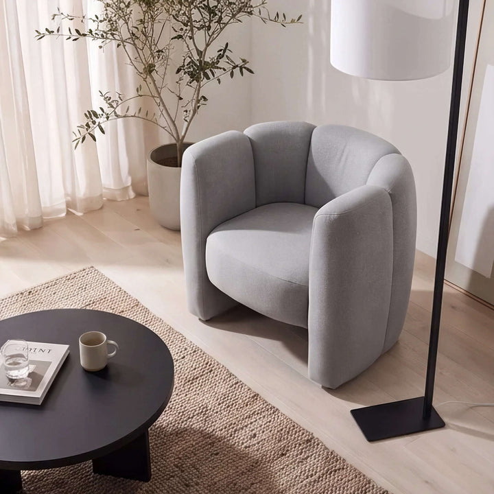 SANTANA FLOOR LAMP  |  175CM  | BLACK METAL + WHITE LINEN