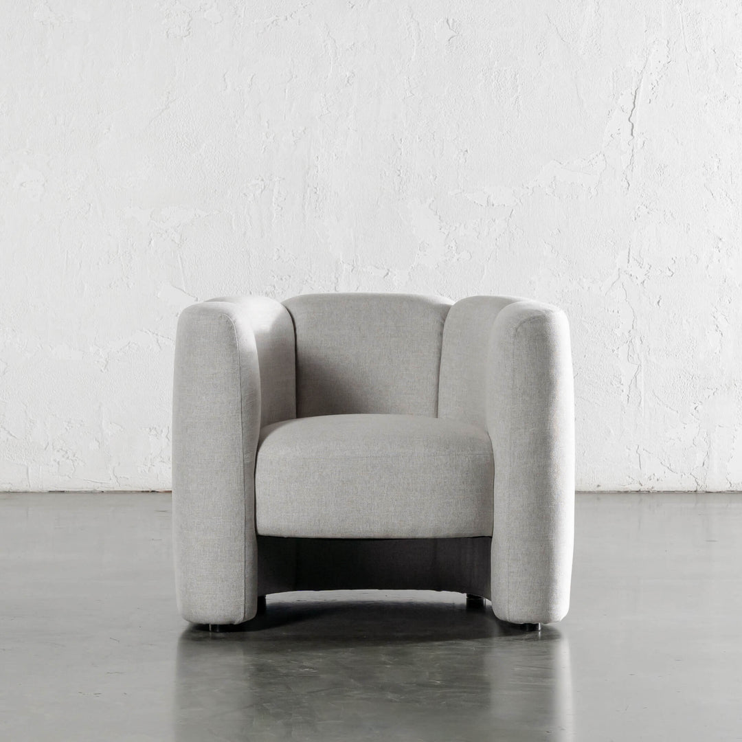 CAMPOS CURVED ARMCHAIR  |  JOVAN DOVE NATURAL