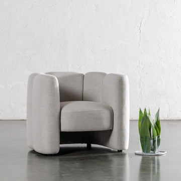 CAMPOS CURVED ARMCHAIR  |  JOVAN DOVE NATURAL