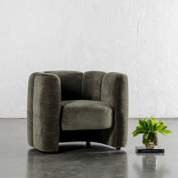 CAMPOS CURVED ARMCHAIR  |  DEEP BRUNSWICK GREEN